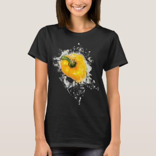 T-shirt Jaune Bell Poivre Splash Drôle cadeau Cool Vintage