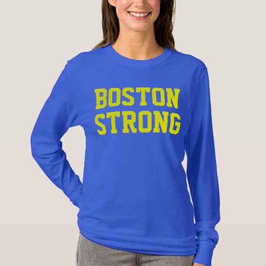 T-shirt Jaune bleu fort de Boston (Devant)