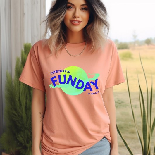 T-shirt Jaune Bleu Vibrant Moderne Citations Jouées T-shir