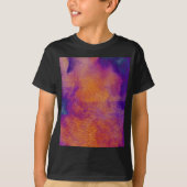 T-shirt Jaune bleu violet moderne design graphique (Devant)