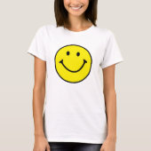 T-shirt Jaune brillant et joyeux visage souriant (Devant)