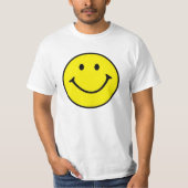 T-shirt Jaune brillant et joyeux visage souriant (Devant)