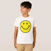 T-shirt Jaune brillant et joyeux visage souriant (Devant entier)