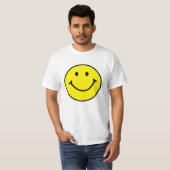 T-shirt Jaune brillant et joyeux visage souriant (Devant entier)