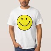 T-shirt Jaune brillant et joyeux visage souriant (Devant)