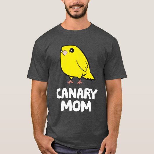 T-shirt Jaune Canary Bird Canary Famille Maman (Devant)