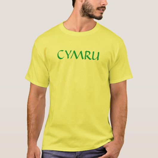 T-shirt Jaune "CYMRU" (Devant)