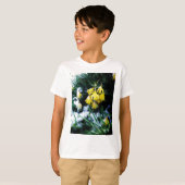T-shirt Jaune Daffodils fleurs dans la neige (Devant entier)