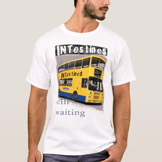 T-shirt jaune d'autobus d'intestins (Devant)