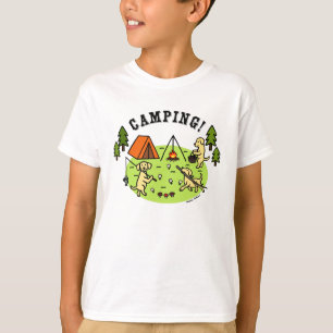 T-shirt jaune de camping de Labradors