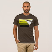 T-shirt Jaune de gradient de BBOY blanc (Devant entier)