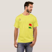 T-shirt jaune de la Jamaïque Ital Rasta (Devant entier)