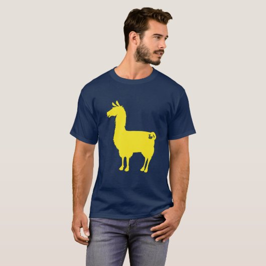 T-shirt jaune de lama (Devant entier)