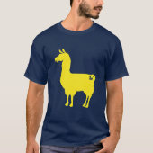 T-shirt jaune de lama (Devant)