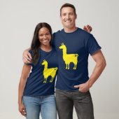 T-shirt jaune de lama (Unisexe)