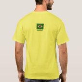 T-shirt jaune d'hommes de drapeau du Brésil (Dos)