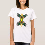 T-shirt Jaune Double Ailes Diamant Design (Devant)