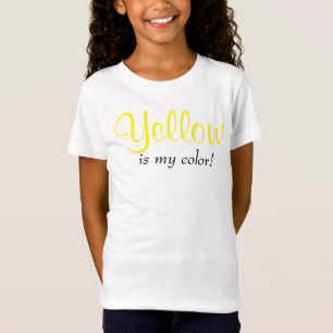 T-Shirt Jaune Est Ma Couleur Drôle Citation Mignonne