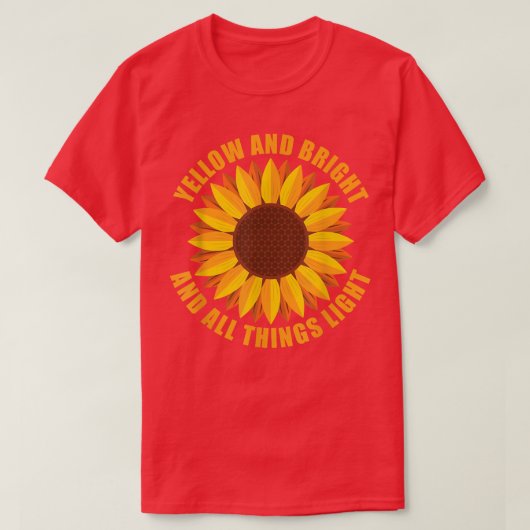 T-shirt Jaune Et Lumineux Et Toutes Les Choses Jardin Lége (Design devant)