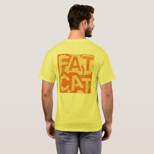 T-shirt Jaune Fat Cat (Dos entier)
