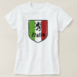 T-Shirt Jaune Femme Crête Vintage Italia