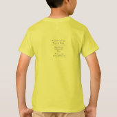 T-Shirt jaune ferme de poulets noirs (Dos)