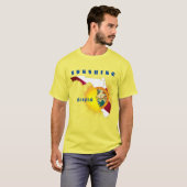 T-shirt (Jaune) Florida Vacation Fun (Devant entier)