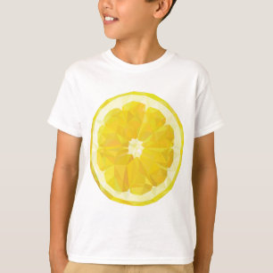 T-shirt Jaune fraîche tranche de citron aigre moderne