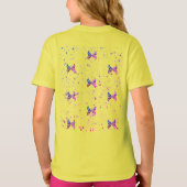 T-shirt Jaune Jeune Artsy papillon amusant (Dos)