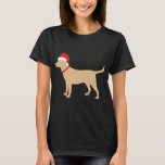 T-shirt Jaune Lab Santa Hat Cute Labrador Christmas Cadeau<br><div class="desc">Jaune Lab Santa Hat Cute Labrador Christmas Cadeau</div>