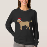 T-shirt Jaune Lab Santa Hat Cute Labrador Christmas Cadeau<br><div class="desc">Jaune Lab Santa Hat Cute Labrador Christmas Cadeau</div>