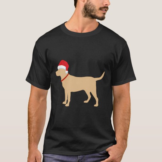 T-shirt Jaune Lab Santa Hat Cute Labrador Christmas Cadeau (Devant)