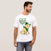 T-shirt Jaune Labrador du jour de St Patrick (Devant entier)