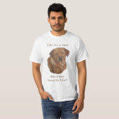 T-shirt jaune labrador retreiver chien portrait slogan amu (Devant entier)