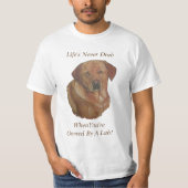 T-shirt jaune labrador retreiver chien portrait slogan amu (Devant)