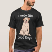 T-shirt Jaune Labrador Retriever Lab Chien J'Aime Que Bien (Devant)