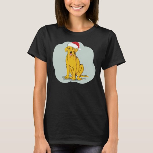 T-shirt Jaune Labrador Retriever Noël Et Musique (Devant)