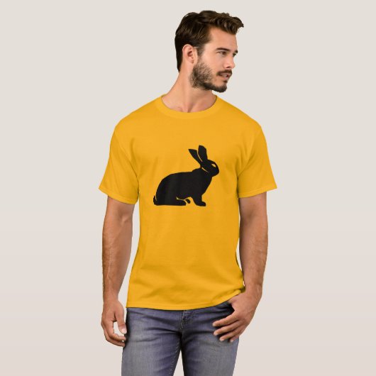 T-shirt Jaune / Lapin Orange (Devant entier)
