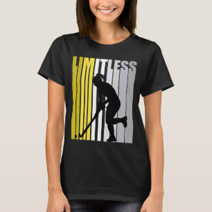 T-shirt Jaune Limitless Hockey Anniversaire Cute Retro Fem
