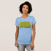 T-shirt Jaune mince 2 de rayures (Devant entier)