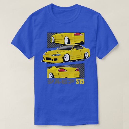 T-shirt Jaune Nissan Silvia S15 Japonais Rétro (Design devant)