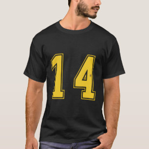 T-shirt Jaune Numéro 14 Team Junior Sports Numéroté Unifo