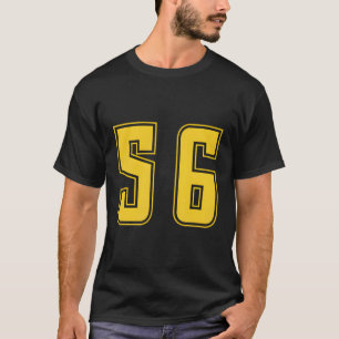 T-shirt Jaune Numéro 56 Team Junior Sports Numéroté Unifo