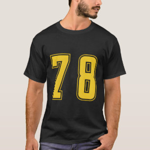 T-shirt Jaune Numéro 78 Team Junior Sports Numéroté Unifo