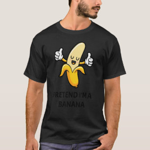 T-shirt Jaune Prétendre que je suis une banane Lazy Hallow