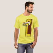 T-shirt Jaune pyromane des années 1970 (Devant entier)