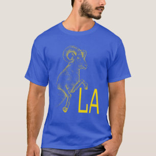 T-shirt Jaune Ram LA Blue California Los Angeles Cadeaux