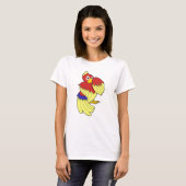 T-shirt Jaune rouge perroquet (Devant entier)