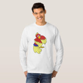 T-shirt Jaune rouge perroquet (Devant entier)