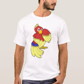 T-shirt Jaune rouge perroquet (Devant)